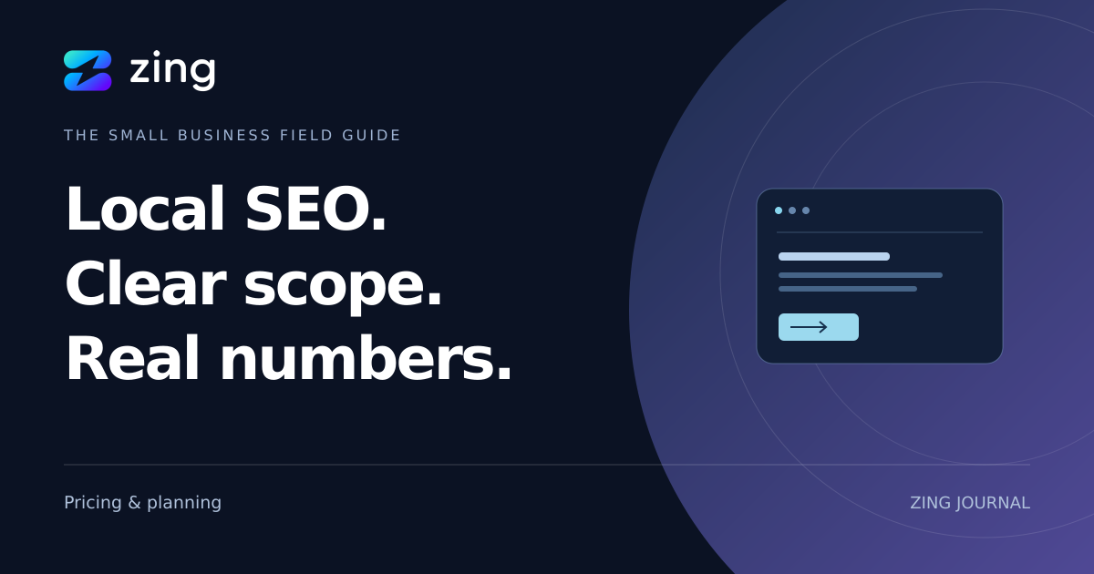 ZING Journal: How much does local SEO cost? Compare the scope first